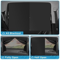2-Pack Magnetic Car Window Shades – Double Layer UV Protection for Side