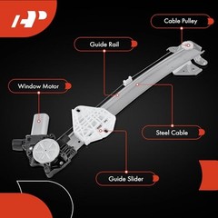 Power Window Regulator with Motor Front Driver Side Compatible with Honda