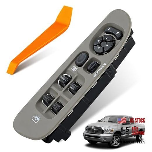 Power Window Switch Fit for 2002-2009 Dodge Ram 1500 2500 3500 Truck Quad/Mega