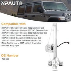 Rear Left Driver Side Power Window Regulator with Motor fit for Extended Cab Onl
