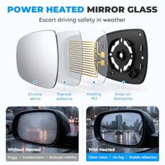 Driver Left Side Power Heated Mirror Glass Fits 2004-2014 Ford F-150