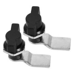 2Pcs Durable T Handle Cam Locks for Cabinet Black ABS Zinc Alloy Secure Latch