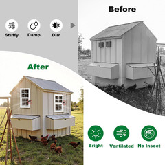 Shed Windows 2 Pack Sliding Tempered Glass Frame Chicken Coop Barn Building Tool