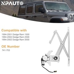 Power Window Regulator with Motor Replacement for 94-02 Dodge Front Driver Side