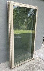 Five 35”x70” Tan Vinyl Picture Windows Double Pane Fully Tempered Glass