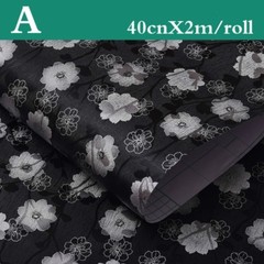 Self Adhesive Glass Window Door Sticker Film Frosted PVC Privacy Decor Floral