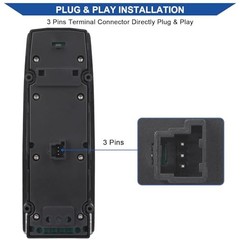 Master Power Window Switch Button Front Driver Side – Compatible with 2008-2017