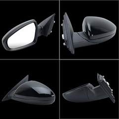 Left Driver Side Mirror Compatible with 2019 2020 2021 2022 2023 L-3 Pins black
