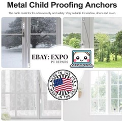 Anti-drop Wire Rope Window Safety Security Device Baby Child Stainless 🇺🇸 Made