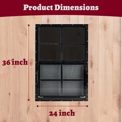 24×36 Shed Windows 2 Pack Tempered Glass Flush Mount Chicken Coop Window Kit