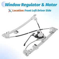 Front Left Driver & Right Passenger Side Power Window Regulator with Motor