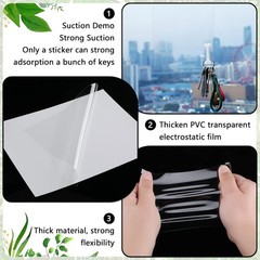 20-Piece 5×6 Inch Static Cling Vinyl Window Film, Clear Windshield Protection St
