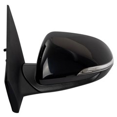 Driver Side Power Heated Mirror Smooth Black Paint to Match Compatible with