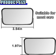 2PCS Rectangular Blind Spot Mirror, 3.5″ x 2″ 360° Rota Color: Rectangle/Black