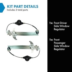 Front Power Window Regulator Set Compatible with 1994-1997 Lincoln WRA50148