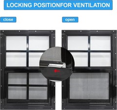 2 Pack Shed Windows W/ Black Frame 24 x 36 Flush Mount Small Window W/ Tempered