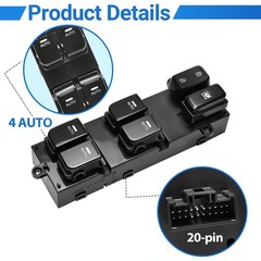 20-Pin Power Window Control Switch Front Left Driver Kia Optima 2011-2015