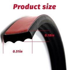 for Window Ribbed Bulkhead Seal Strip 3/5 in X 65 in 326A0004 Weather Stripping
