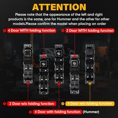 Power Window Driver Side – Compatible with 2003-2007 Chevy 15883323 Switch