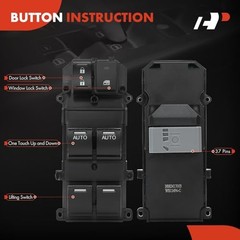 Front Left Driver Side Power Window Switch | Compatible with Honda Accord
