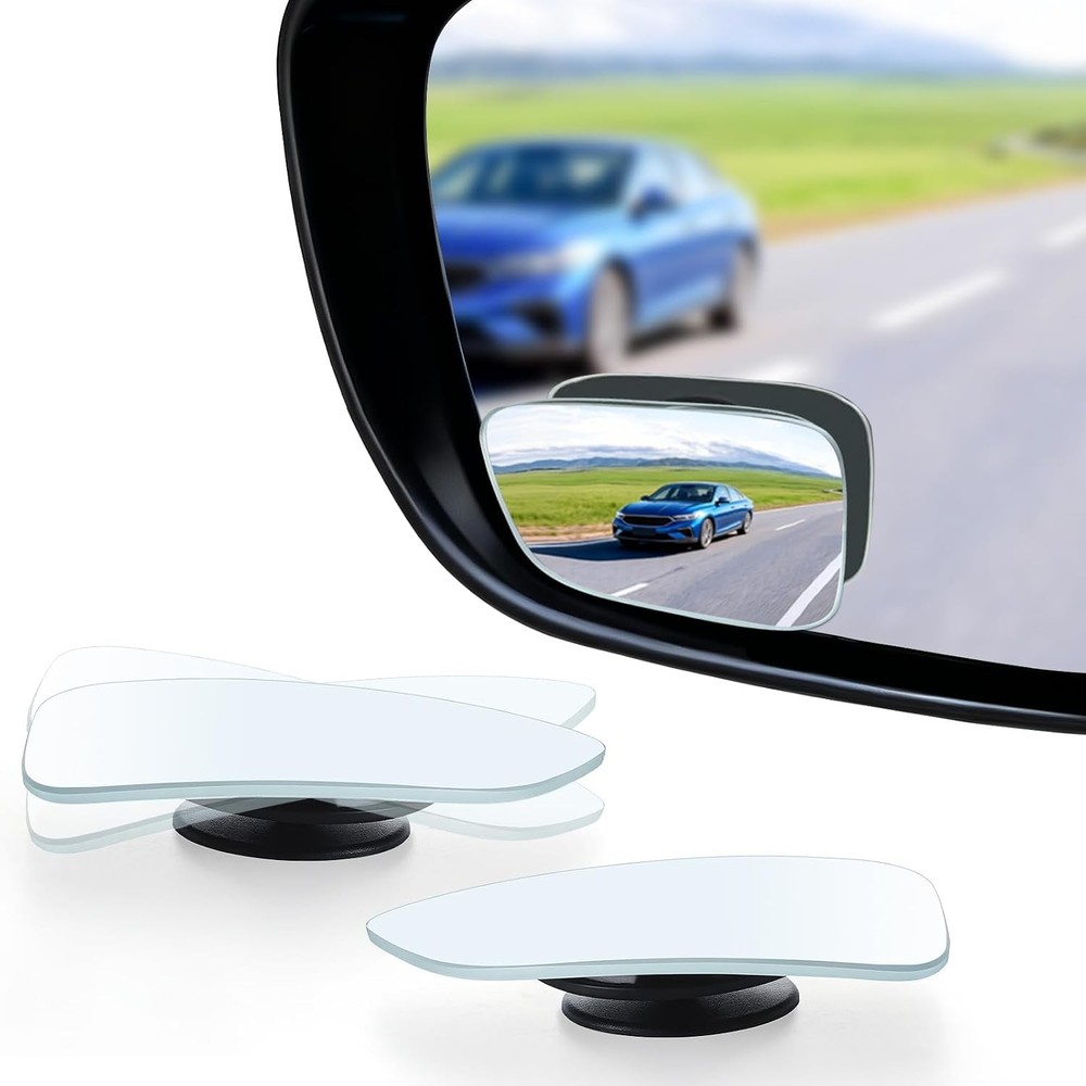 Blind Spot Car Mirror, HD Glass Frameless Convex Side Mirror Blindspot