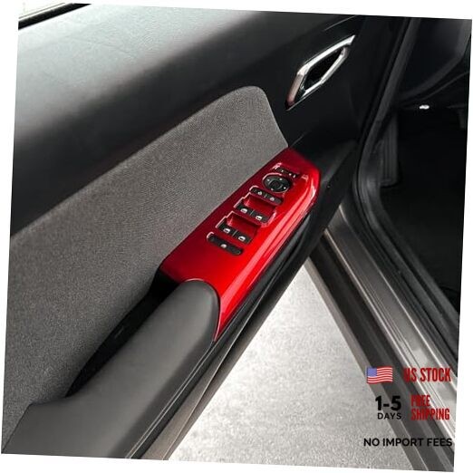 ABS Door Window Switch Panel Cover – Compatible with kia k4 2024-2026 red