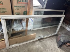 48 x 24 in Sliding Home Window White Aluminum Frame Clear Glass Single-Pane