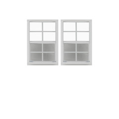 Shed Windows and More 2 Pack Shed Window 14″ X 21″ White Flush Playhouse Window