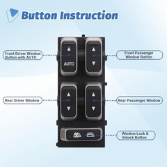 Master Power Window Switch for 2003-2009 Lincoln Town Car 901-326 | Front Left