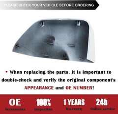 Tow Mirror Cover Cap | For 2017-2024 F250 F350 F450 F550 Chrome Left Side