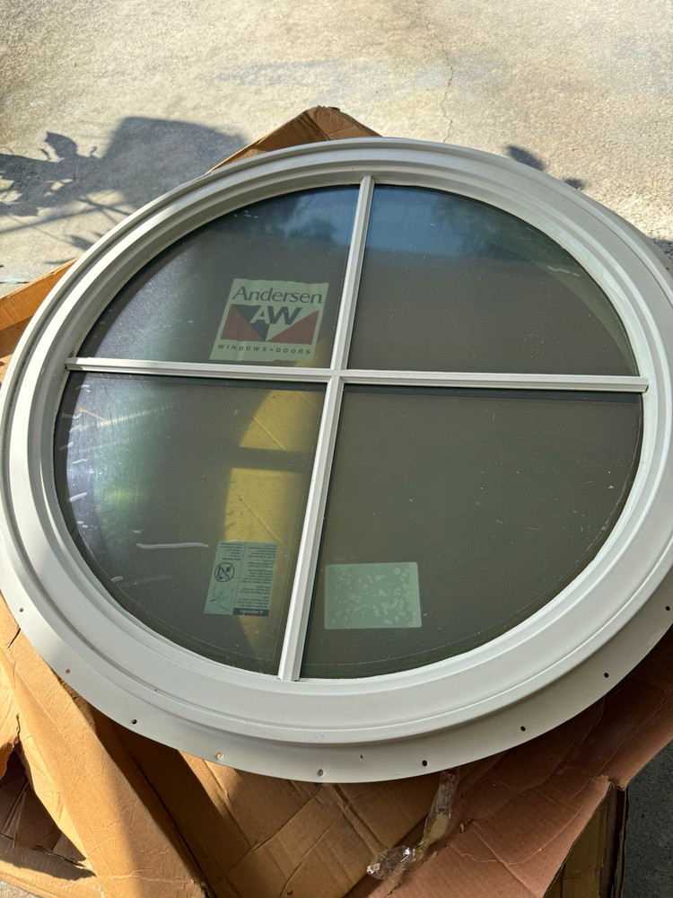 4 Andersen AW 30×30 Oval Window White Colonial Grid Double-Pane Insulating