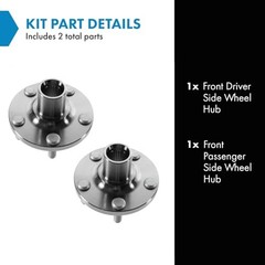 Wheel Hubs Front Driver Left Side & Passenger Right Side 2 Piece Set for 2005