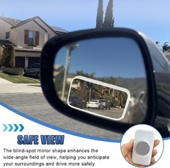 2-Pack Rectangular Blind Spot Mirrors for Cars, HD Glass Wide Angle Convex Stick