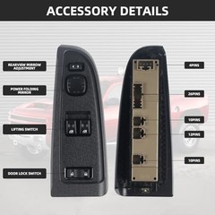15883318 Front Driver Side Door Lock & Window Power Switch Assembly with Black