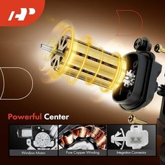 Power Window Regulator with 2-Pin Motor Rear Driver Side Compatible with