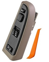 15883318 Master Power Window Switch w/Bezel Front Driver Brown Replace 15883318
