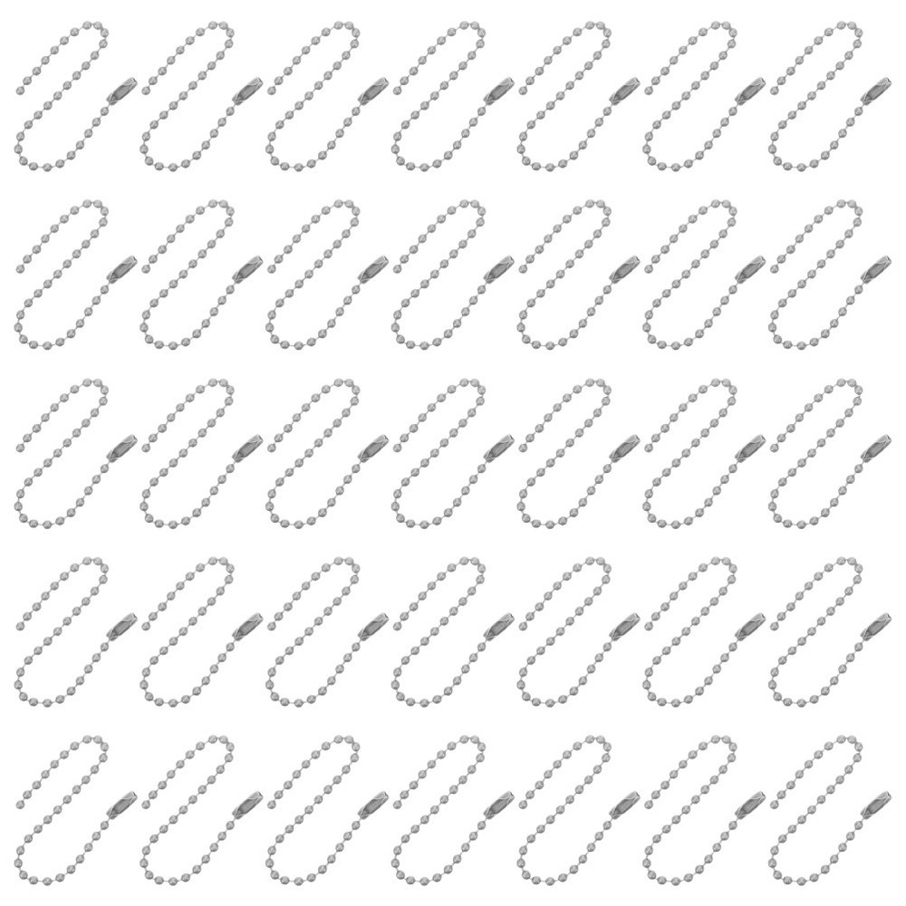 50Pcs Durable Iron Bead Chains for Jewelry Making DIY Crafts Light Grey