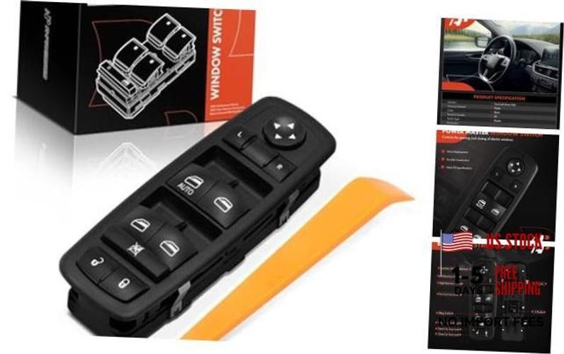 Front Left Driver Side Power Window Switch – Auto Up & Down – Compatible