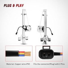 Power Window Regulator/Motor Side Compatible with 741-388 Rear Driver