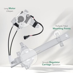 Power Window Regulator with 2-Pin Motor Assembly Compatible Rear Driver Side