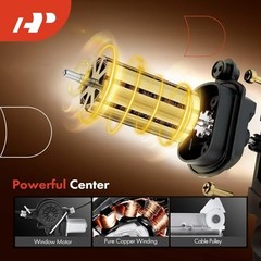 Power Window Regulator with Motor and One-Touch Up Down Front Driver Side (LH)