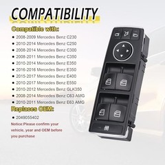 Front Driver Side Power Window Switch Master Control Button Compatible with