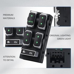 Master Power Window Switch – Front, Left Driver – Side – Compatible with 2003