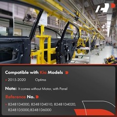 Power Window Regulator Front Passenger Side Compatible with Kia Optima 2015