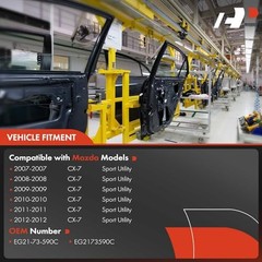 Power Window Regulator without Motor Compatible with Mazda CX Rear Driver Side