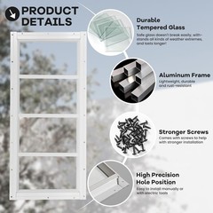 Shed Windows 2 Pack, Fixed Transom Windows 10″ x 23″ with Tempered Glass, Gar…