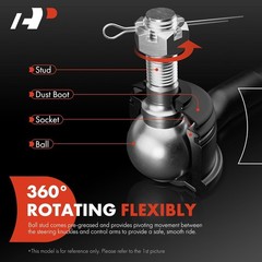 2 x Front Outer Tie Rod Ends, Compatible with Mini Cooper 2007-2015
