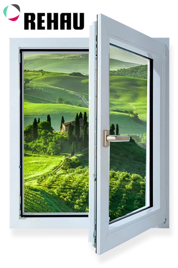 Rehau uPVC Turn & Tilt Windows Energy Efficient 33 1/2 W X 35 1/2 H Hinges Right