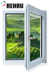 Rehau uPVC Turn & Tilt Windows Energy Efficient 33 1/2 W X 35 1/2 H Hinges Right