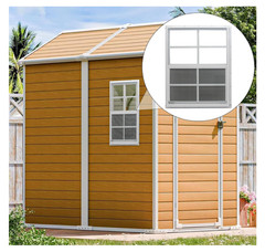 2PK Shed Window 24X36″ Flush Mount Window w/ Tempered Glass & Fiberglass Scree